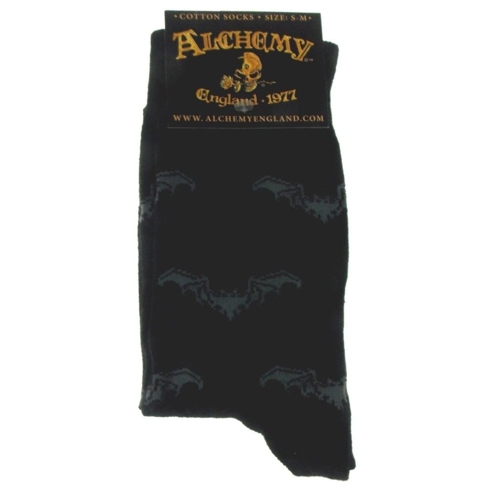 Alchemy of England Gray Bat Black Socks Gothic Crew Cosplay Party Halloween Gift